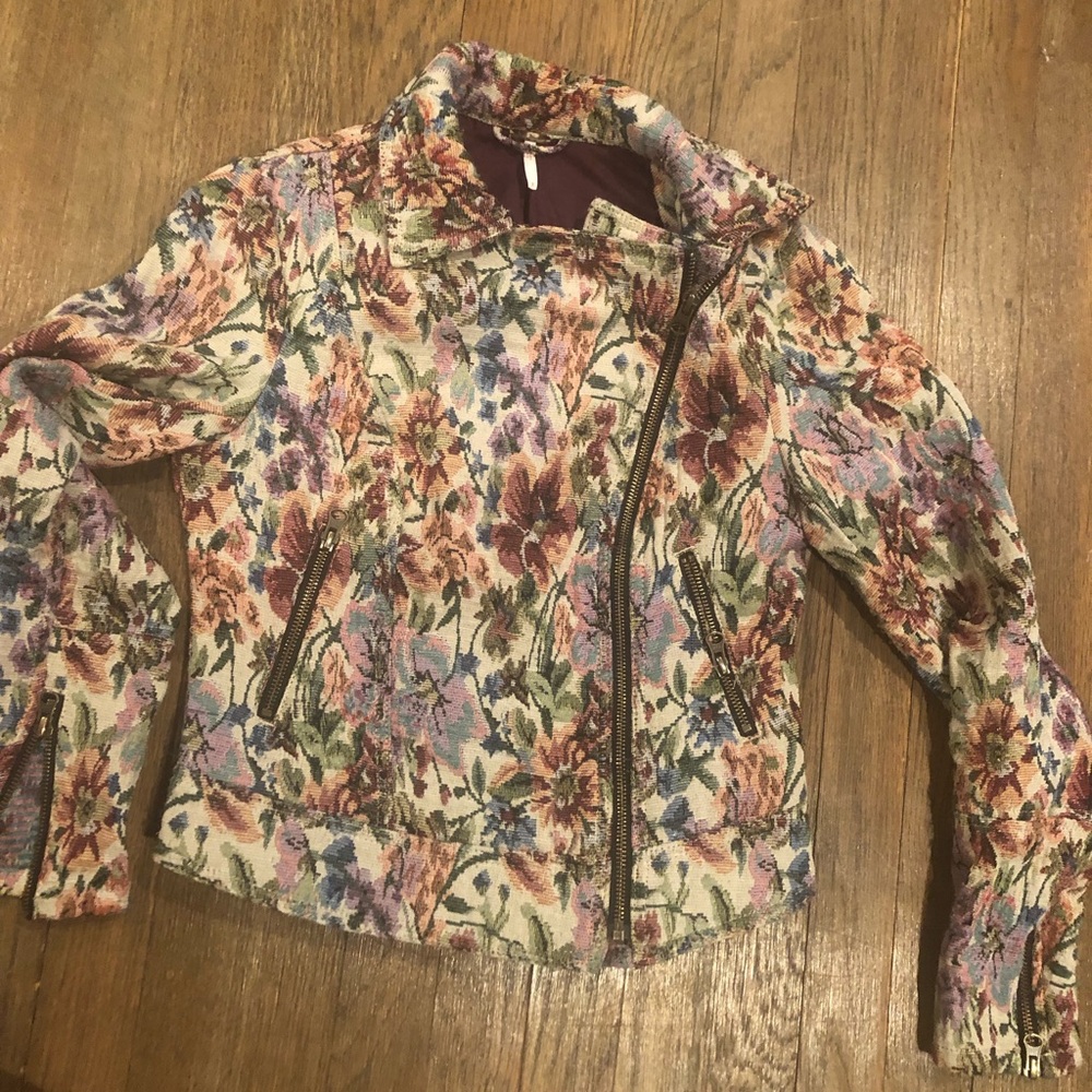 Free People Floral Multicolor Jacket